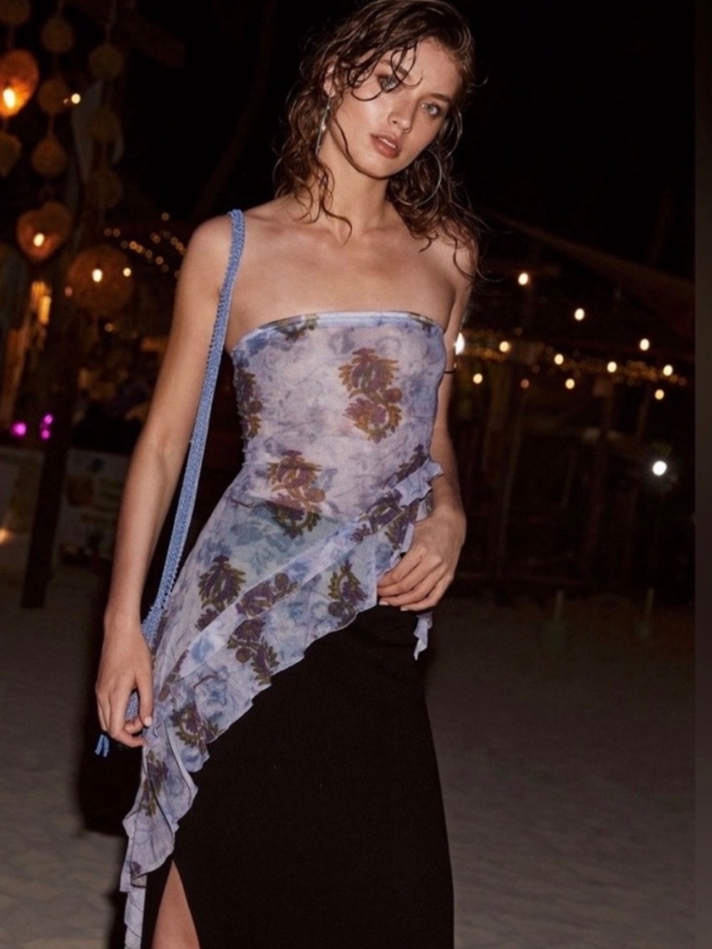 Free People Taylor Asymmetrical Tube Top